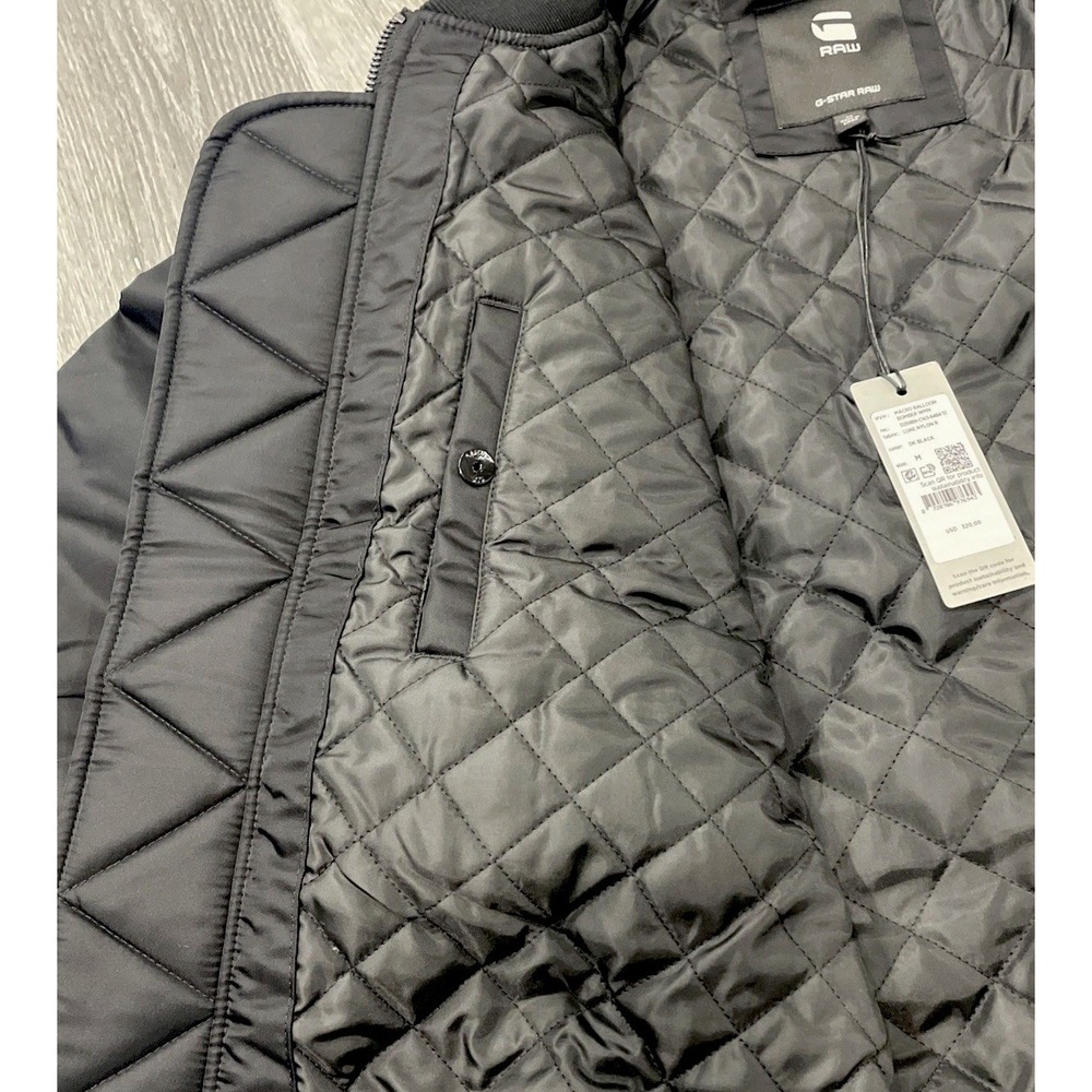 NWT G•Star Macro Balloon Bomber Dark Black Oversized Bomber Jacket Size M - Picture 12 of 16
